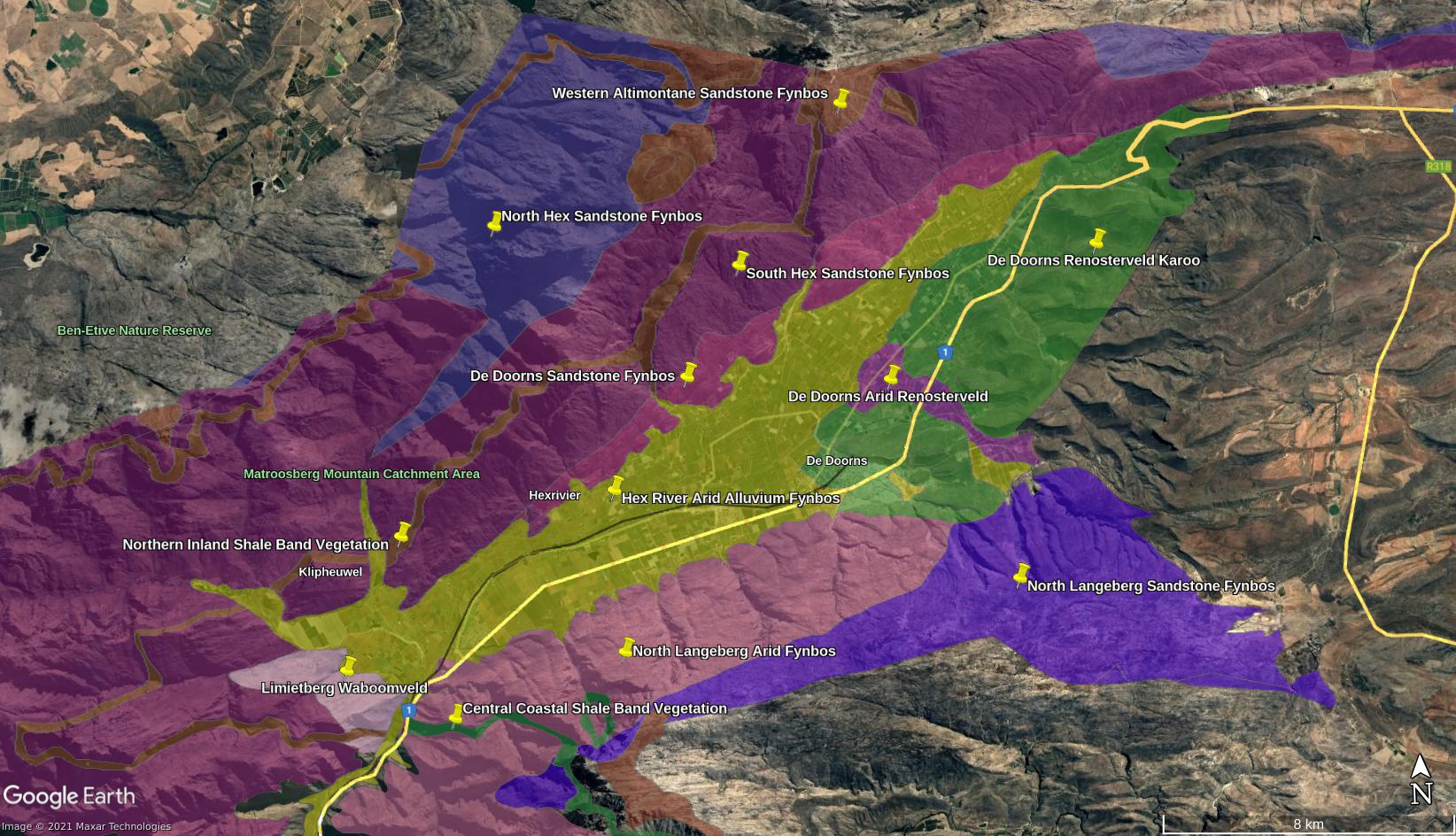 Vegetation type map